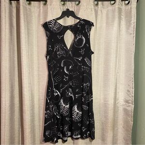 Torrid black dress with skulls and bones. Size 1